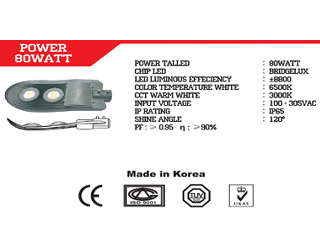 Lampu Jalan LED Talled 80 Watt IP 66